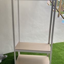 Metal Shelf/Rack And Side Table Like New. Firm Price!