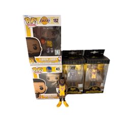 Funko Gold Vinyl Collection Curry LeBron etc 5 Total 4 NIB 1 No Box NEW