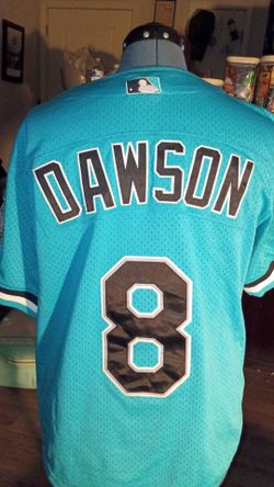 VINTAGE COLLECTIBLE ANDRE DAWSON FLORIDA MIAMI MARLIN MITCHELL & NESS JERSEY MEN'S COOPERTOWN COLLECTION SIZE MEDIUM