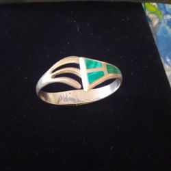 Sterling Silver Bracelet with Malachite Stone 