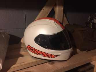 L/XL scorpion Snell Approved motorcycle helmet