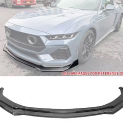 24-26 Ford Mustang Front Bumper Lip Carbon Fiber Print