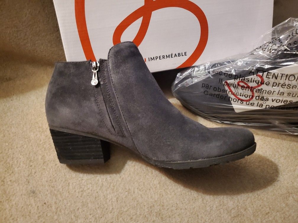 Grey Suede Ankle Boots