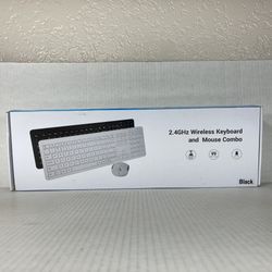 NEW Moko Wireless Keyboard & Mouse Combo For Computer Black 2.4Ghz Open Box