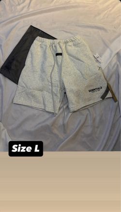 Fear of God Essentials Sweat Shorts Size L Light Oat Grey