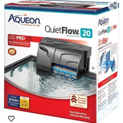 
Aqueon QuietFlow 20 LED PRO Aquarium Fish Tank Power Filter For Up To 30 Gallon Aquariums