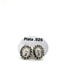 925 Sterling Silver Virgin Mary Cubic Zirconia Earrings 0.70grams 159316 1