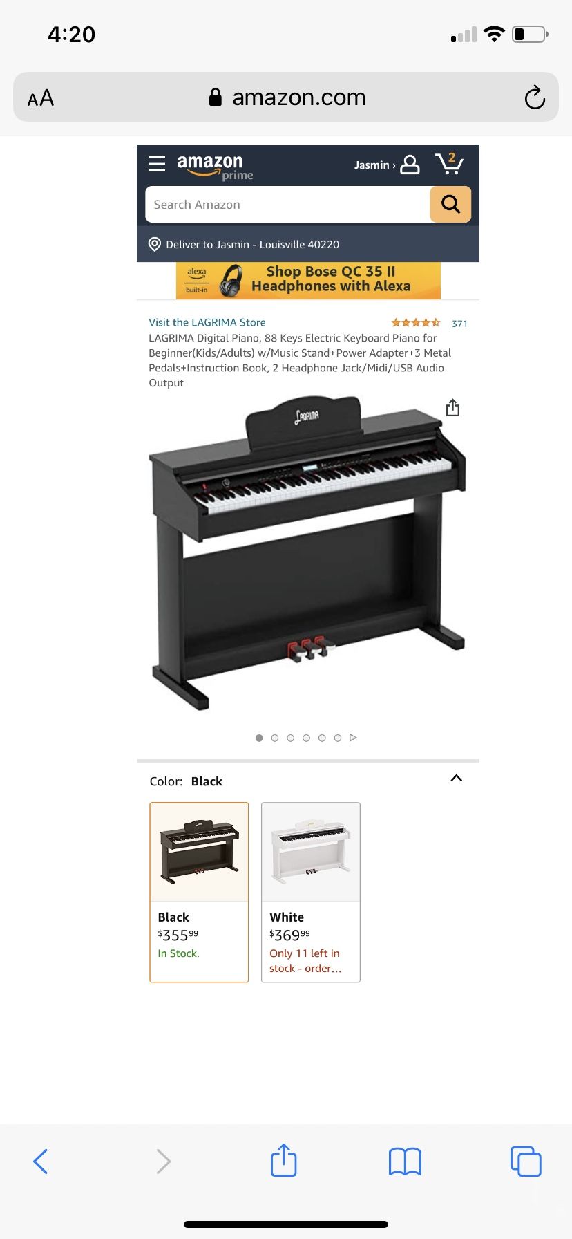 LAGRIMA Digital Piano, 88 Keys Electric Keyboard Piano for Beginner(Kids/Adults)