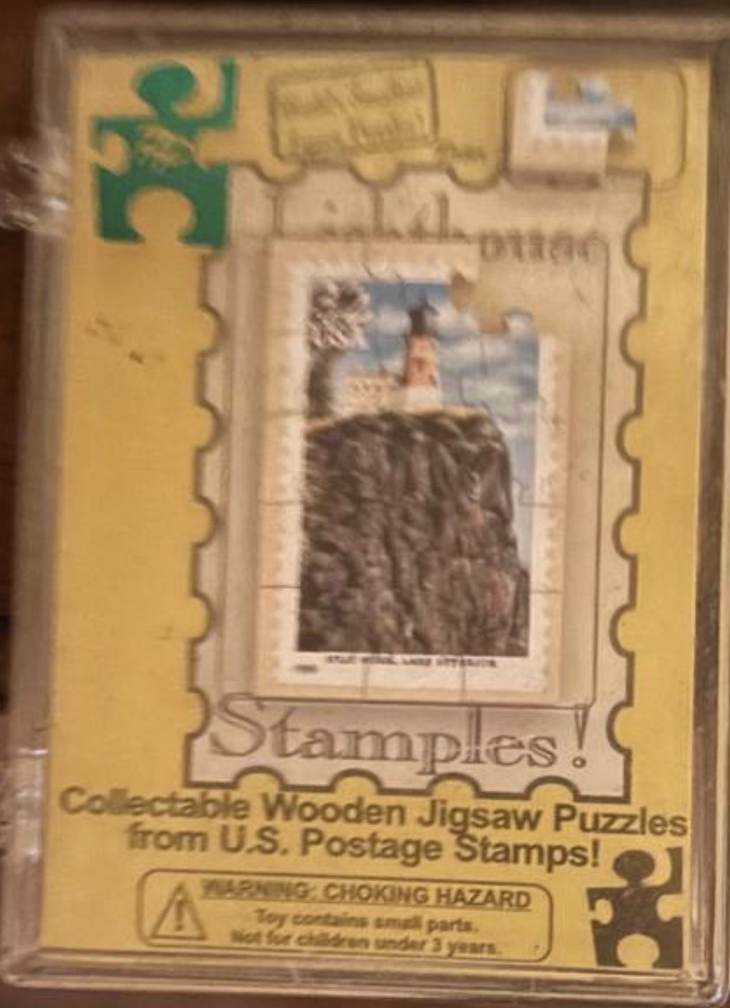 Worlds smallest jigsaw puzzle Peter Parker’s lighthouses stamp yr 2000