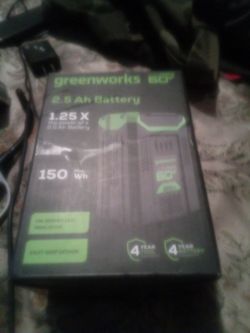 GREENWORKS 2.5 ah battery