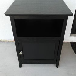 Black Side Table Night Stand End Table 19 W X 15 L X 25 H inches 