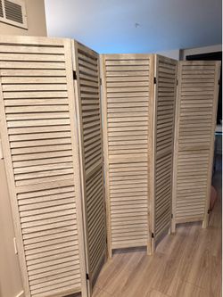 Wood Folding Room Divider - Excellent Condition