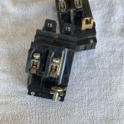 15a Duplex Pushmatic Circuit Breakers