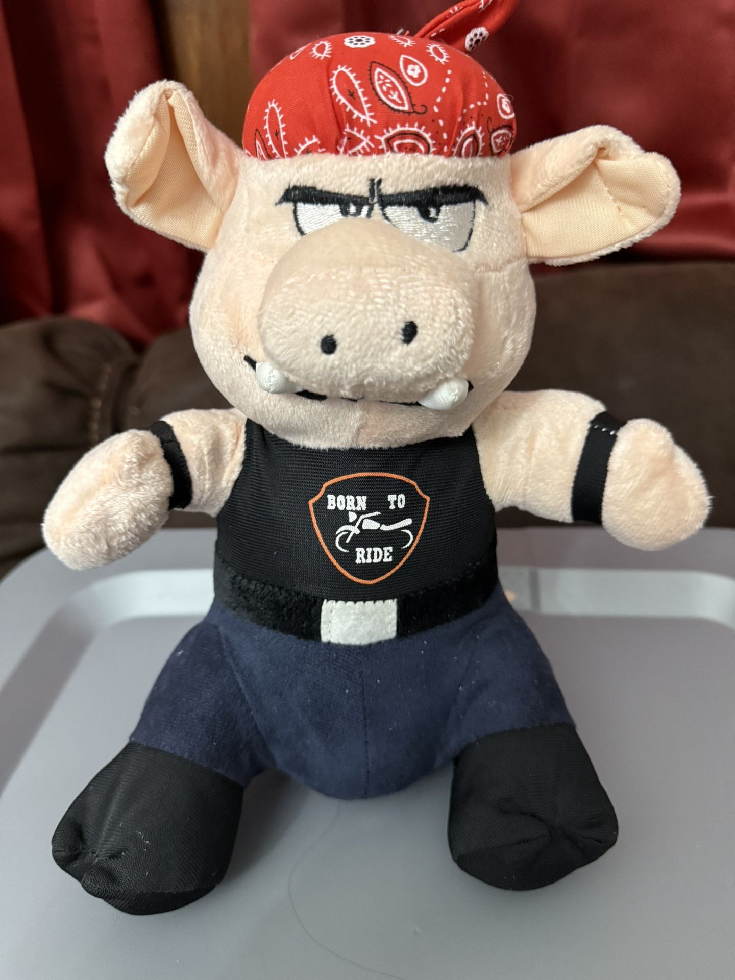 Born to Ride Biker Beasts 11" Plush Pig Harley Davidson Motorcycle 2014