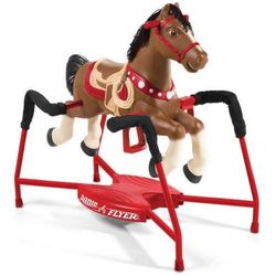 Interactive Riding Horse, Brown Ride-on Pony for Kids 2-6 Years, Realistic Sounds, New in Box