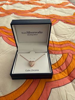 NEW- CZ Necklace- Rose