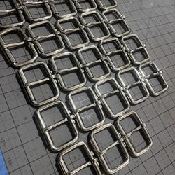 23 Pieces Heavy-Dirty Nickel Plated Roller Buckels 2”