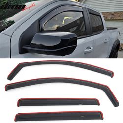 Fits 2023-2026 Chevrolet Colorado GMC Canyon Crew Cab In-Channel Window Visors Guard