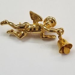 Cherub With Bell Pin