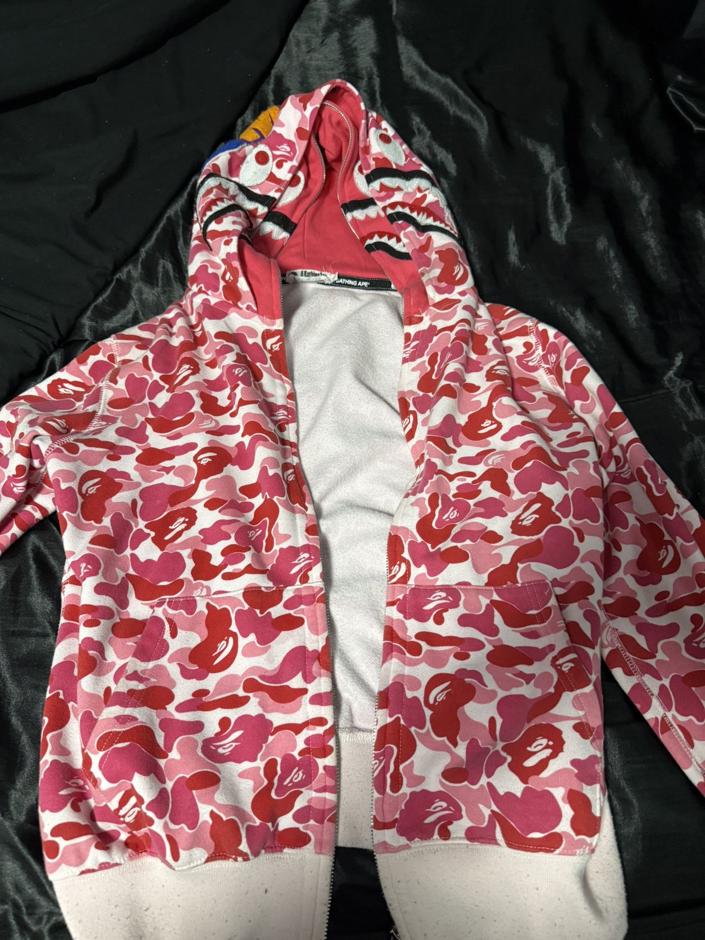 PINK DOUBLE HOOD BAPE