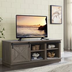 Shelby Sliding Barn Door TV Stand for 50" TV with Storage Shelf by Naomi Home