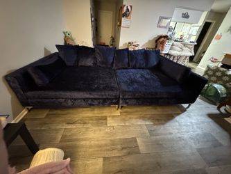 Royal Blue Velvet 2-Piece Milan Sofa