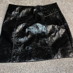 Black Patent Leather Mini Skirt Size 0