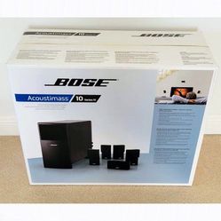 Bose Acoustimass 10 Series IV 5.1 Channel Home Theater Speaker System, Boxed Mint
