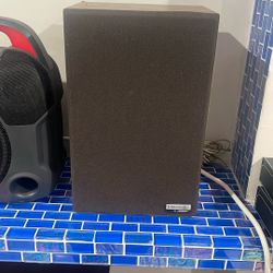 2 Speakers Interaudio by Bose 14inches X 9 Inches Brown Color Great Condition 