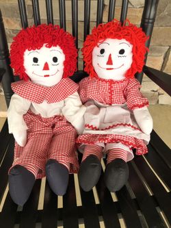 Handmade Raggedy Ann and Andy