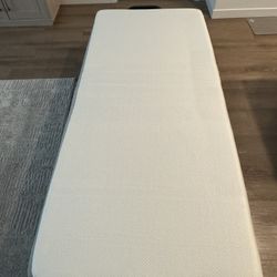 Folding Single Bed w/ Memory Foam Mattress