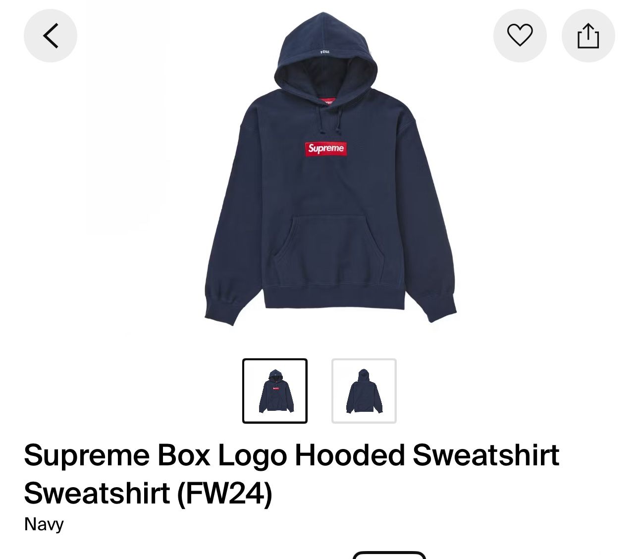 Supreme Box Logo Hooded Sweatshirt 