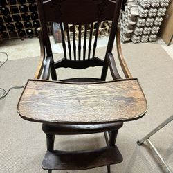 Antique Wooden High Chair 
