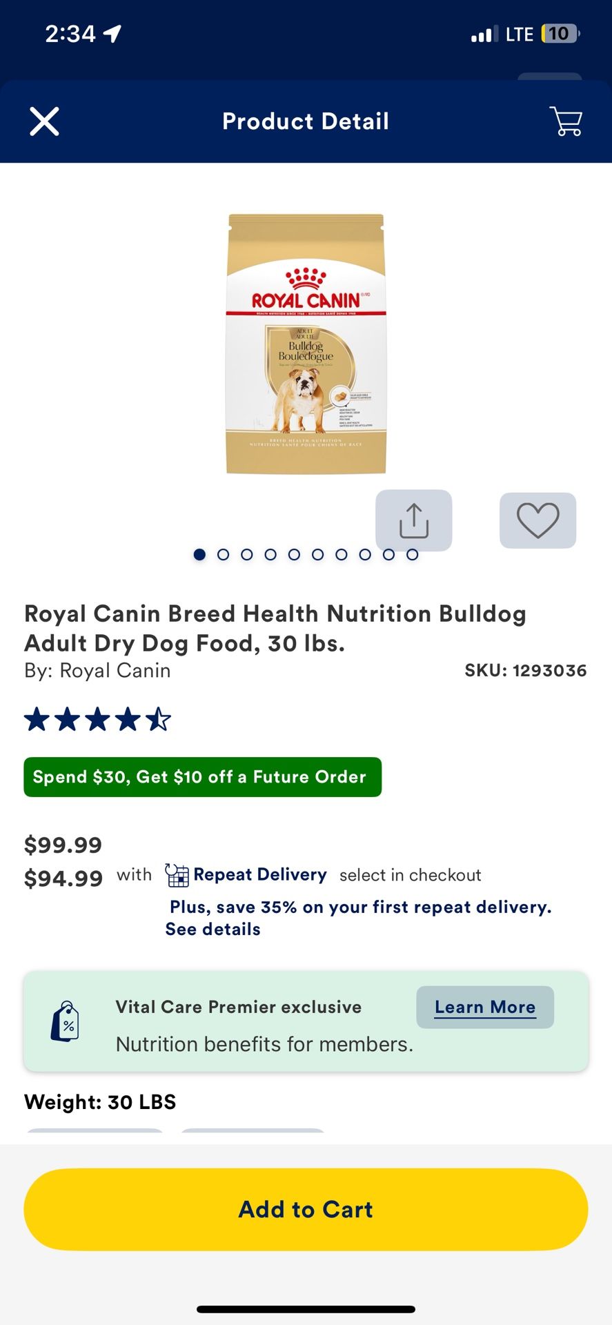 Royal Canin Bulldog 30 Pound Bag