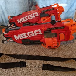 Nerf Mega Mastodon Two Pack With A Strap
