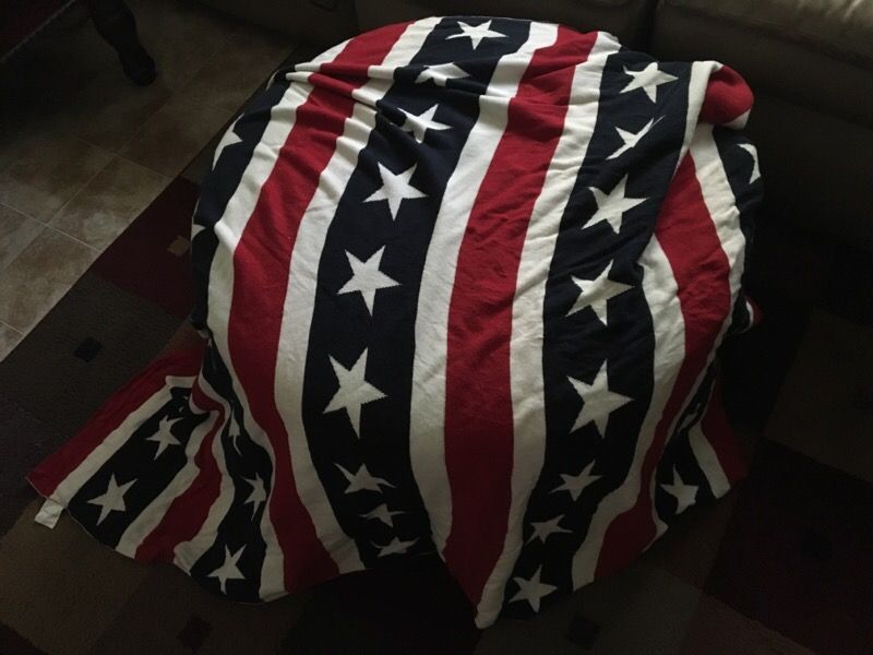 Nice snuggle cover Born in the USA Flag