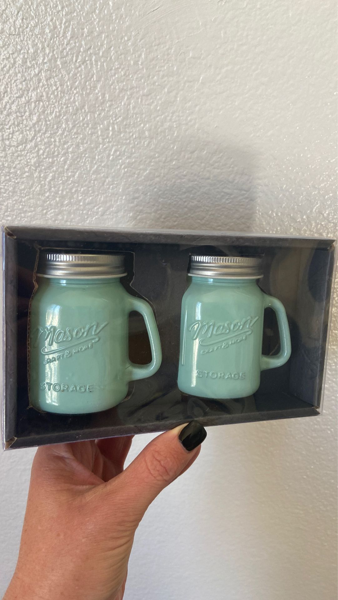 Mason jar salt and pepper shakers