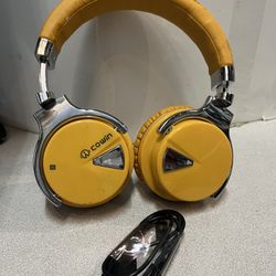 Cowin E7 Active Noise Cancelling Headphones Bluetooth Wireless-Yellow  