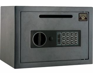 Electronic Safe Deposit Box - Drop Safe with Digital Keypad and 2 Manual Override Keys