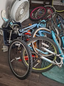 bike parts, frames, wheels and tires