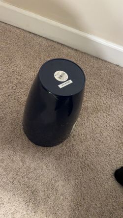 Dark Blue Small Wastebasket Trash Can – Modern Room/Bathroom Bin w/ Removable Liner
