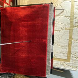 5x7 Area Rugs Carpet Rugs Shaggy Super Shaggy Thick Solid Design Colors Red