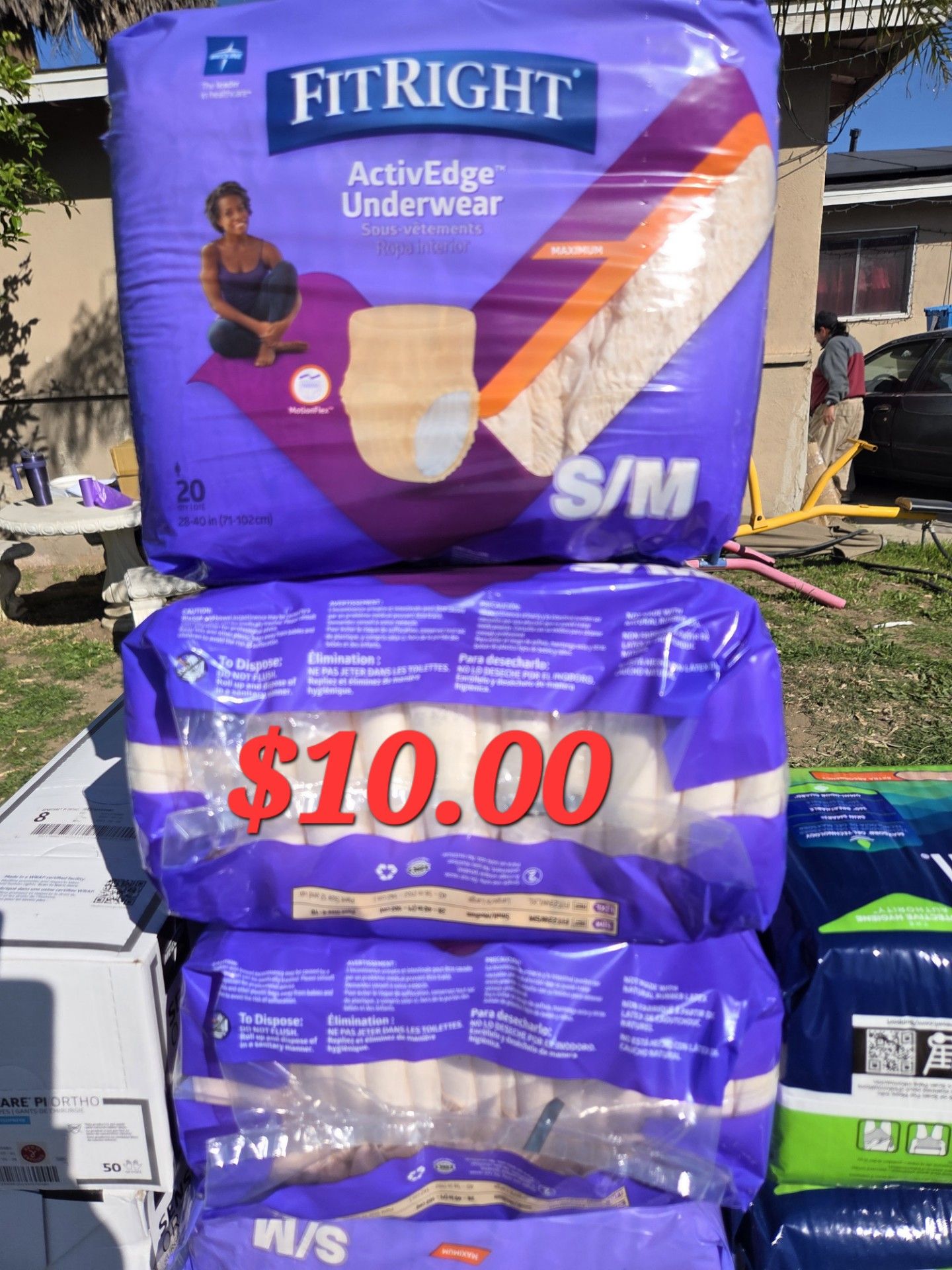 $10 each S/M Disposable Underwear