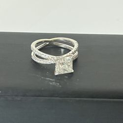 Diamond Ring 4.4k Lab Created Ring Size 5.5 New