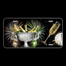 License Plate Novelty Car Front Emotions New Year'S Day New Year'S Eve