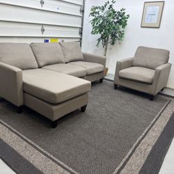 World Market Sectional & Armchair 