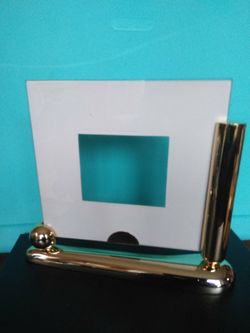 Elegant desktop brass double sided picture frame