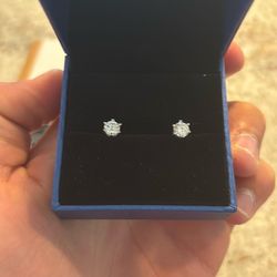 VVS1 0.5 Carat Moissanite And 925 Silver Earrings