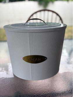 White Metal Bread Box