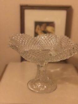 CUT Glass fluted Candy / Fruit Bowl